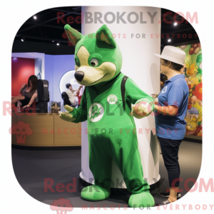 Grøn Dingo maskot kostume...