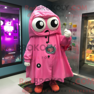 Pink Cyclops maskot kostume...