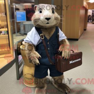Marmot mascot costume...