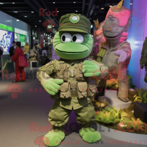 Green Commando mascot...