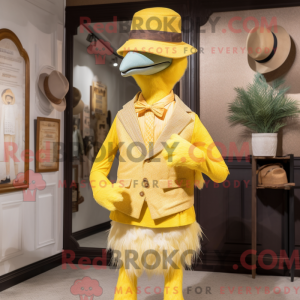 Lemon Yellow Ostrich mascot...