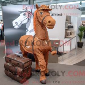 Rust Horse mascot costume...