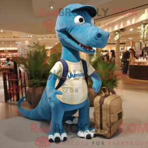 Blå Diplodocus maskot...