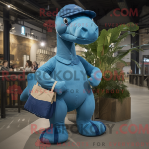 Blue Diplodocus mascot...