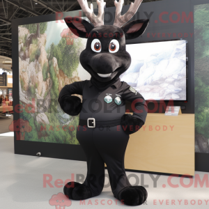 Black Deer mascot costume...