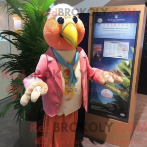 Peach Parrot mascot costume...