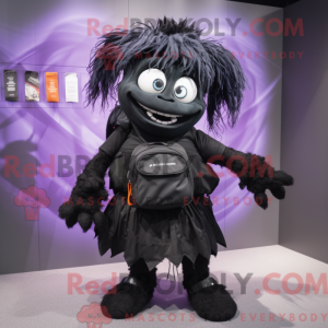Sort Undead maskot kostume...