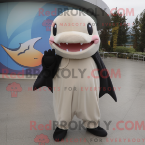 Beige Killer Whale maskot...