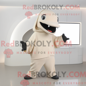 Beige Killer Whale mascot...
