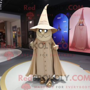 Beige Witch S Hat mascot...