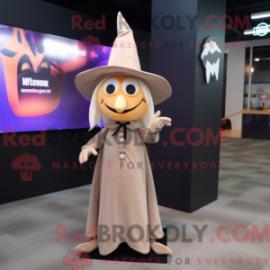 Beige Witch S Hat mascot...