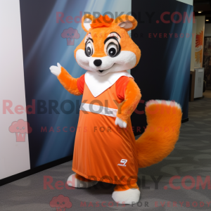 Orange Skunk maskot kostume...