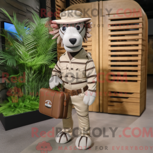 Tan Zebra-mascottekostuum...