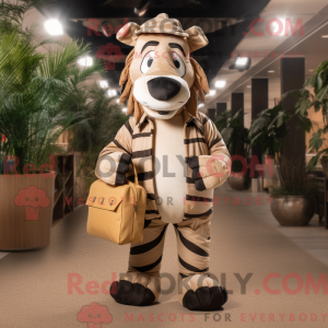 Postava maskota Tan Zebra...