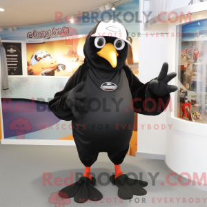 Black Gull mascot costume...