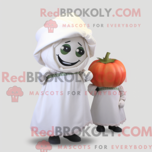 White Tomato mascot costume...
