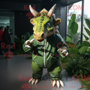 Forest Green Triceratops...