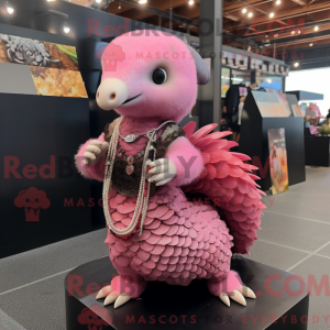 Pink Pangolin mascot...