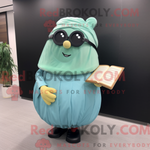 Cyan Potato mascot costume...