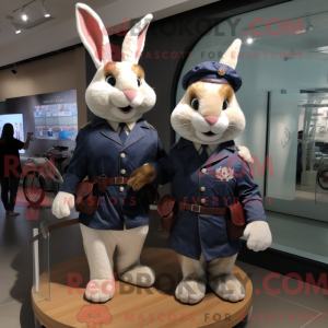 Navy Wild Rabbit mascot...