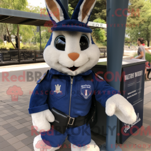 Navy Wild Rabbit mascot...