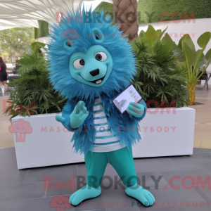 Cyan Porcupine mascot...