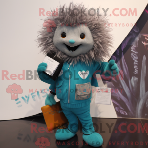 Cyan Porcupine mascot...