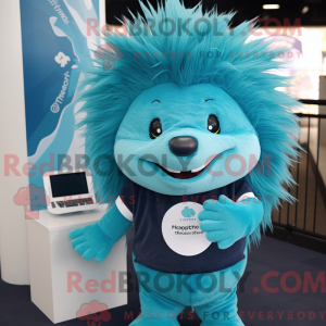 Cyan Porcupine mascot...