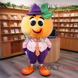 Peach Grape mascot costume...