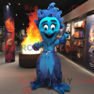 Blue Fire Eater mascot...