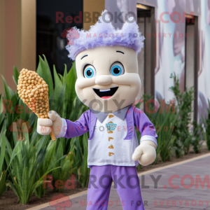Lavendel Pop Corn maskot...