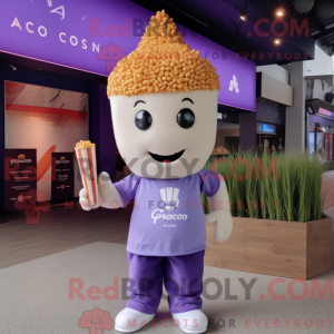 Lavender Pop Corn mascot...
