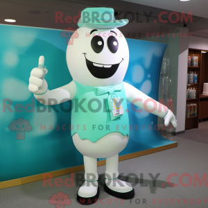 Cyan Bottle Of Milk mascot...