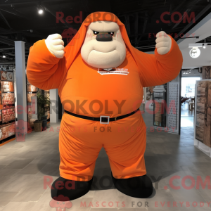 Oranžová postava maskota...