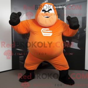 Orange Strongman mascot...