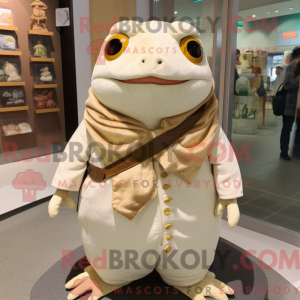 Cream Frog mascot costume...