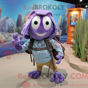 Lavendel eremitkrebs maskot...