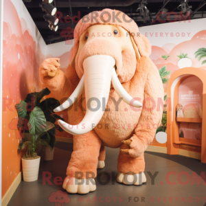 Pfirsich-Mammut-Maskottchen...