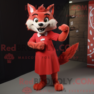 Red Lynx-maskotdraktfigur...