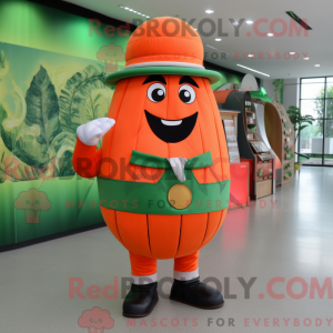 Oransje vannmelon maskot...