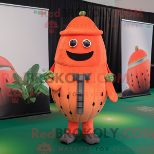 Oransje vannmelon maskot...