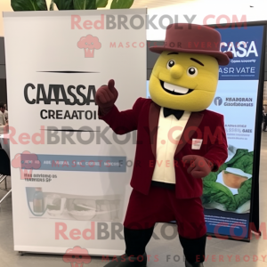 Maroon Caesar Salad mascot...