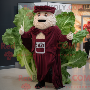 Maroon Caesar Salat maskot...