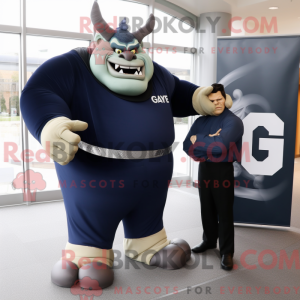 Navy Ogre maskot kostym...