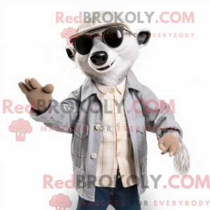 Gray Badger mascot costume...