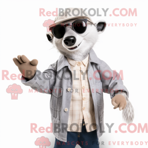 Gray Badger maskot kostume...