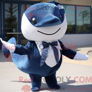 Navy Whale maskot kostume...