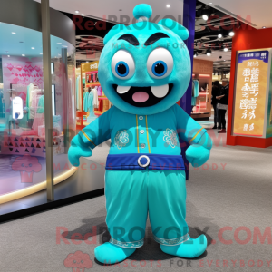 Turquoise Dim Sum mascot...