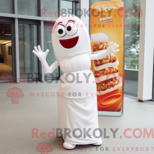 White Currywurst mascot...