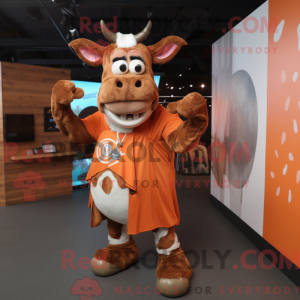 Rust Jersey Cow maskot...